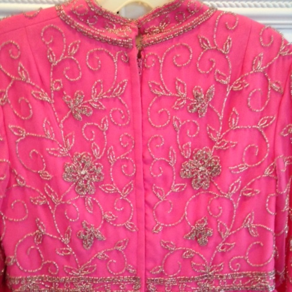 Mother of the Bride Gown. Hot Pink - Picture 6 of 7